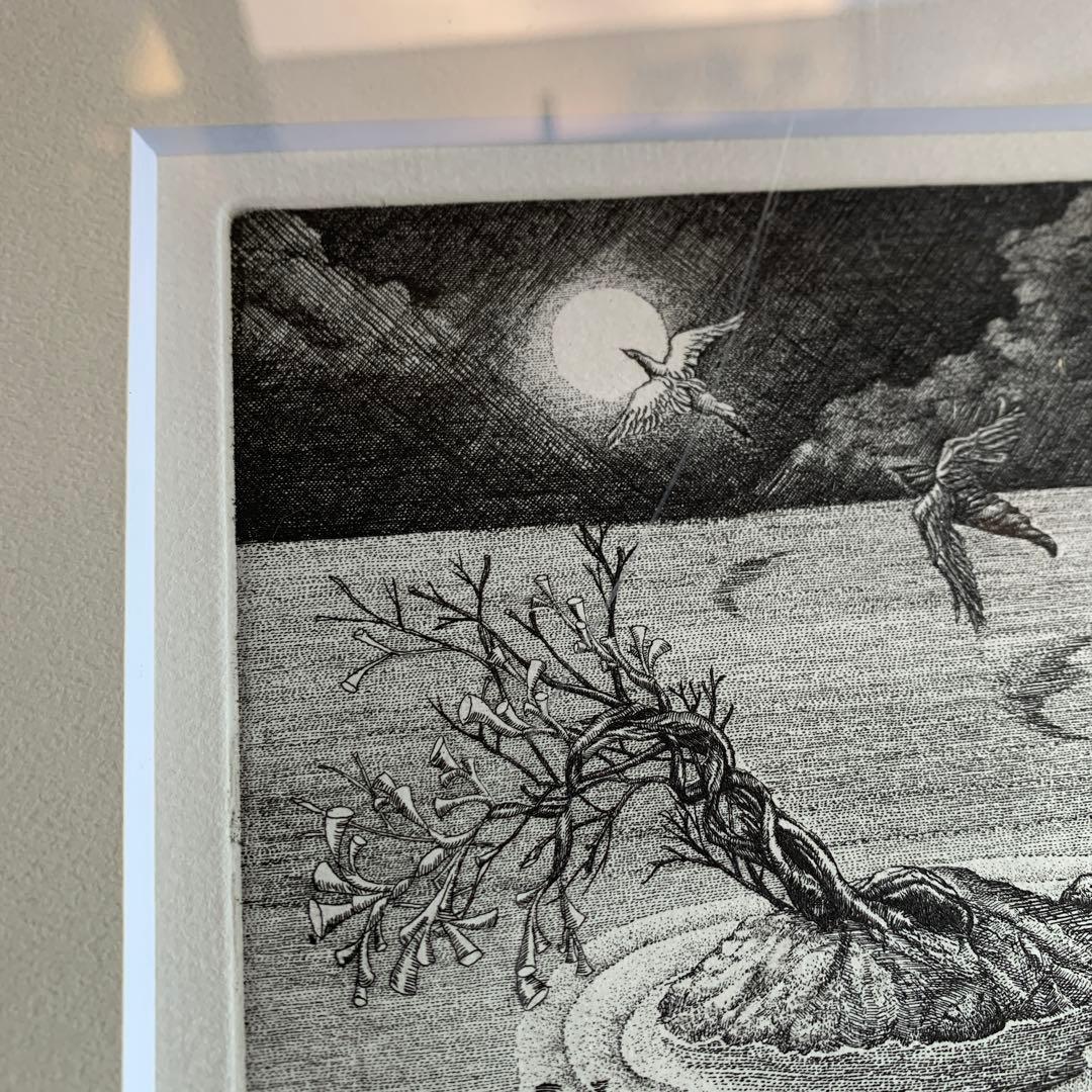 「回廊の出来事」 木村遥名 エッチング 額装 ed no.4/30