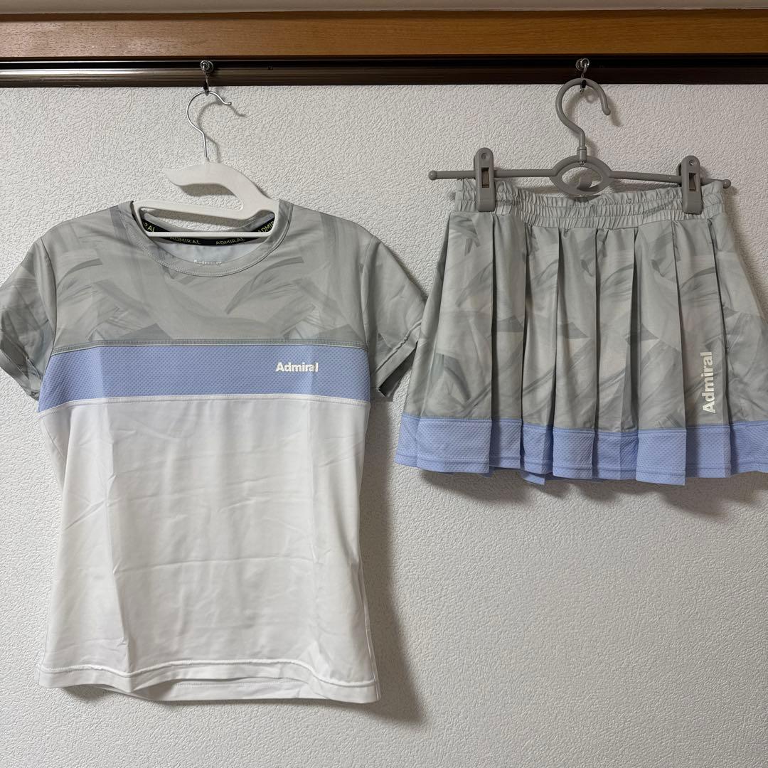 Admiral テニスウェア Mサイズ ホワイト/グレー/ブルー
