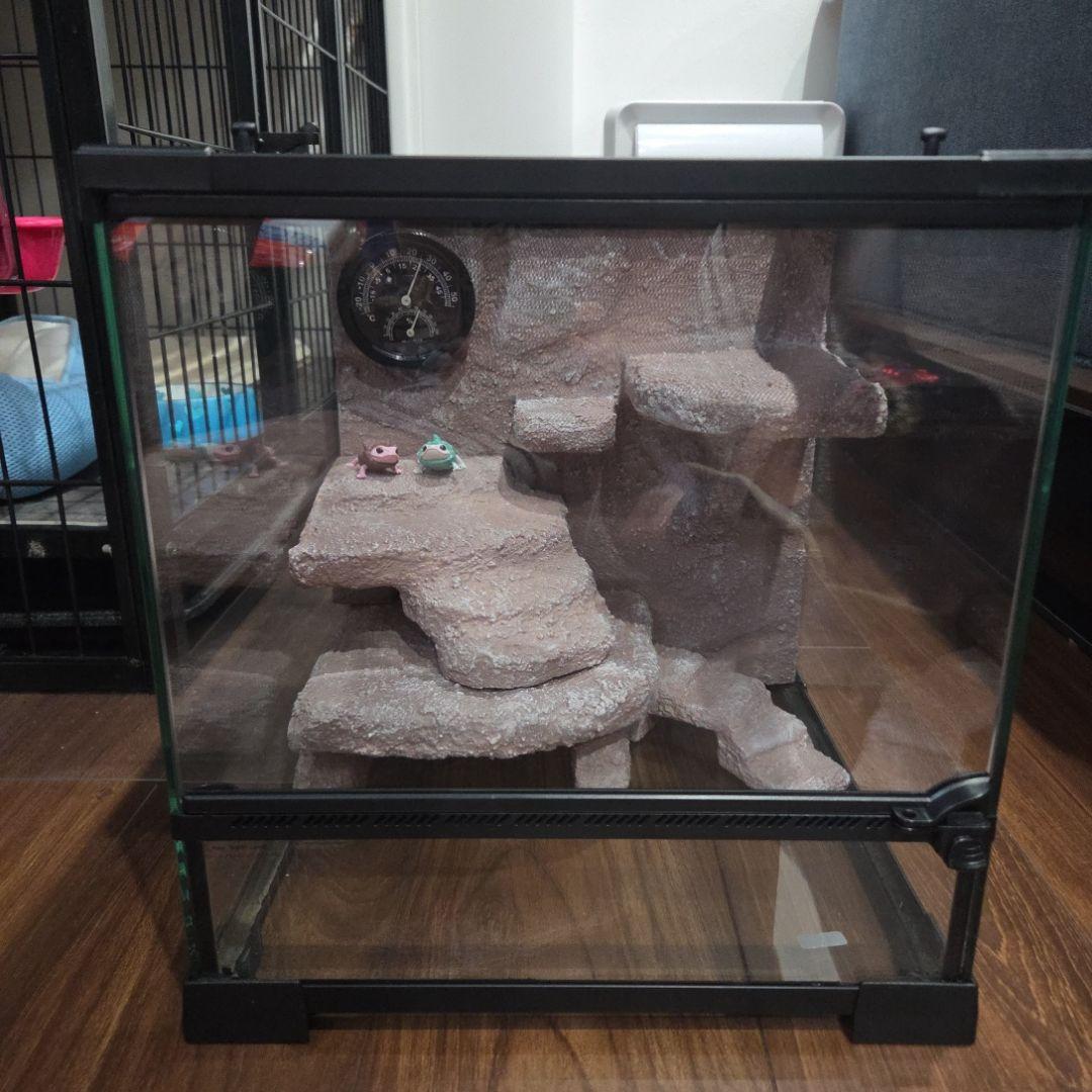 爬虫類ケージセット 30×30×30 レオパ ニシアフ レイアウト