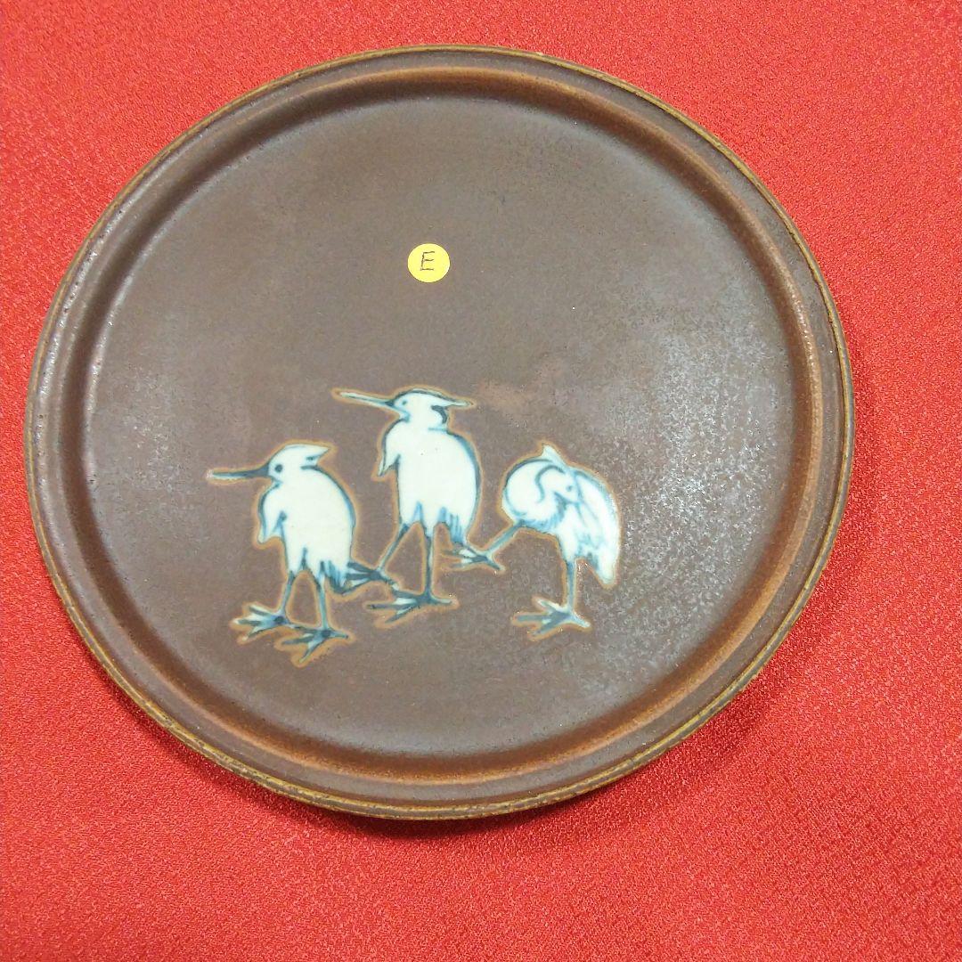 茶道具 九谷焼　古九谷 吸坂手 鷺図丸皿 CE