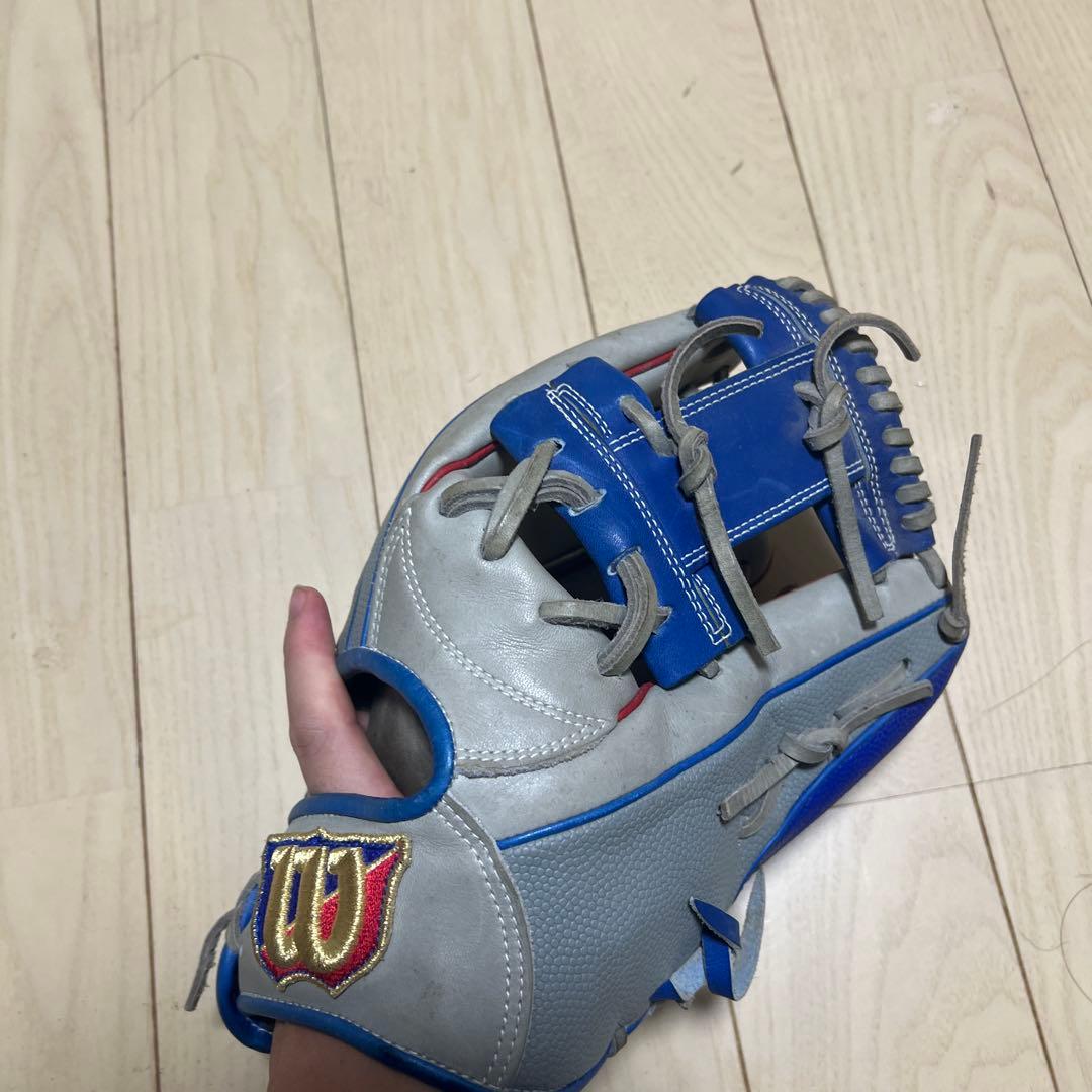 軟式グローブ グレー/青