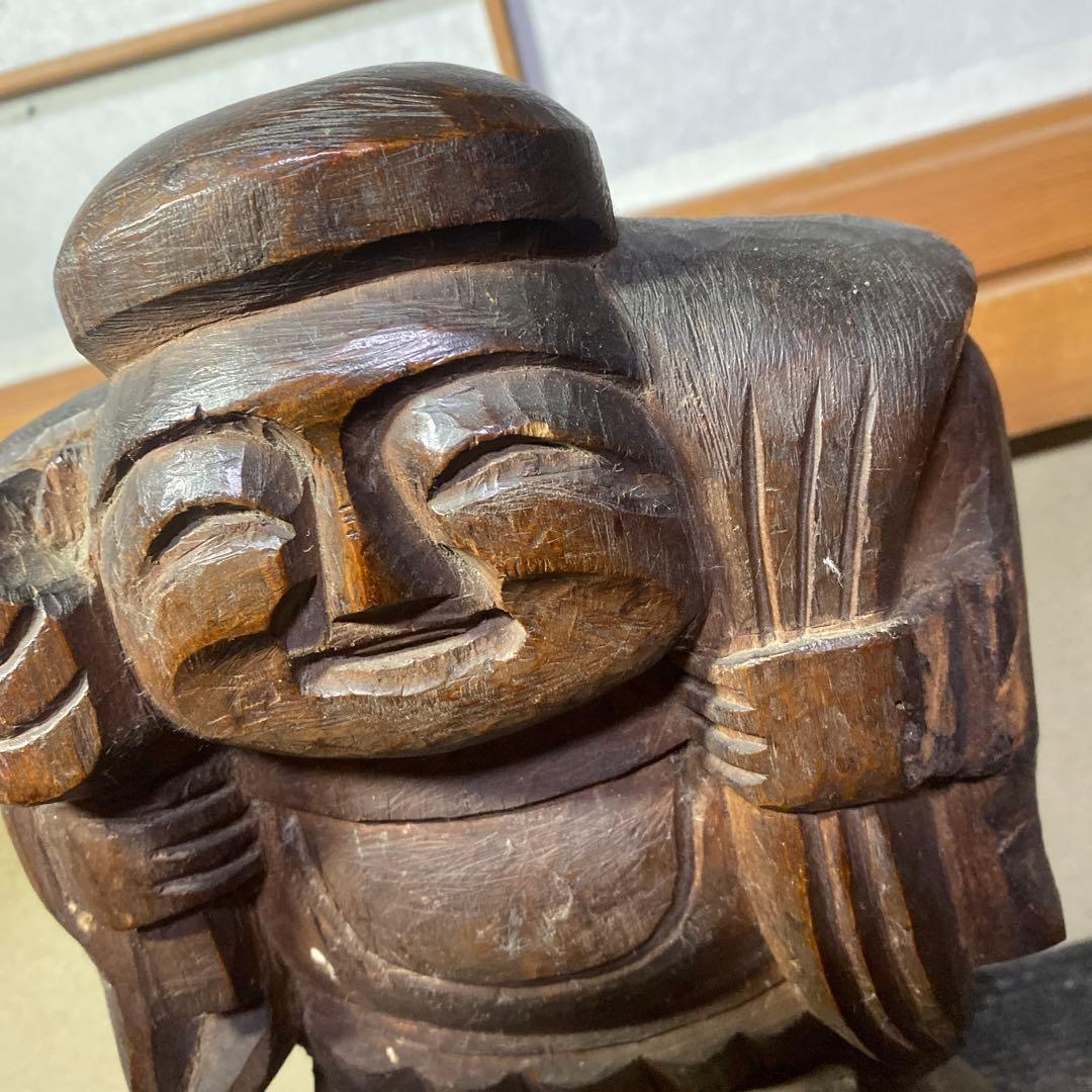 木彫正人作大黒天31cm17cm12cm
