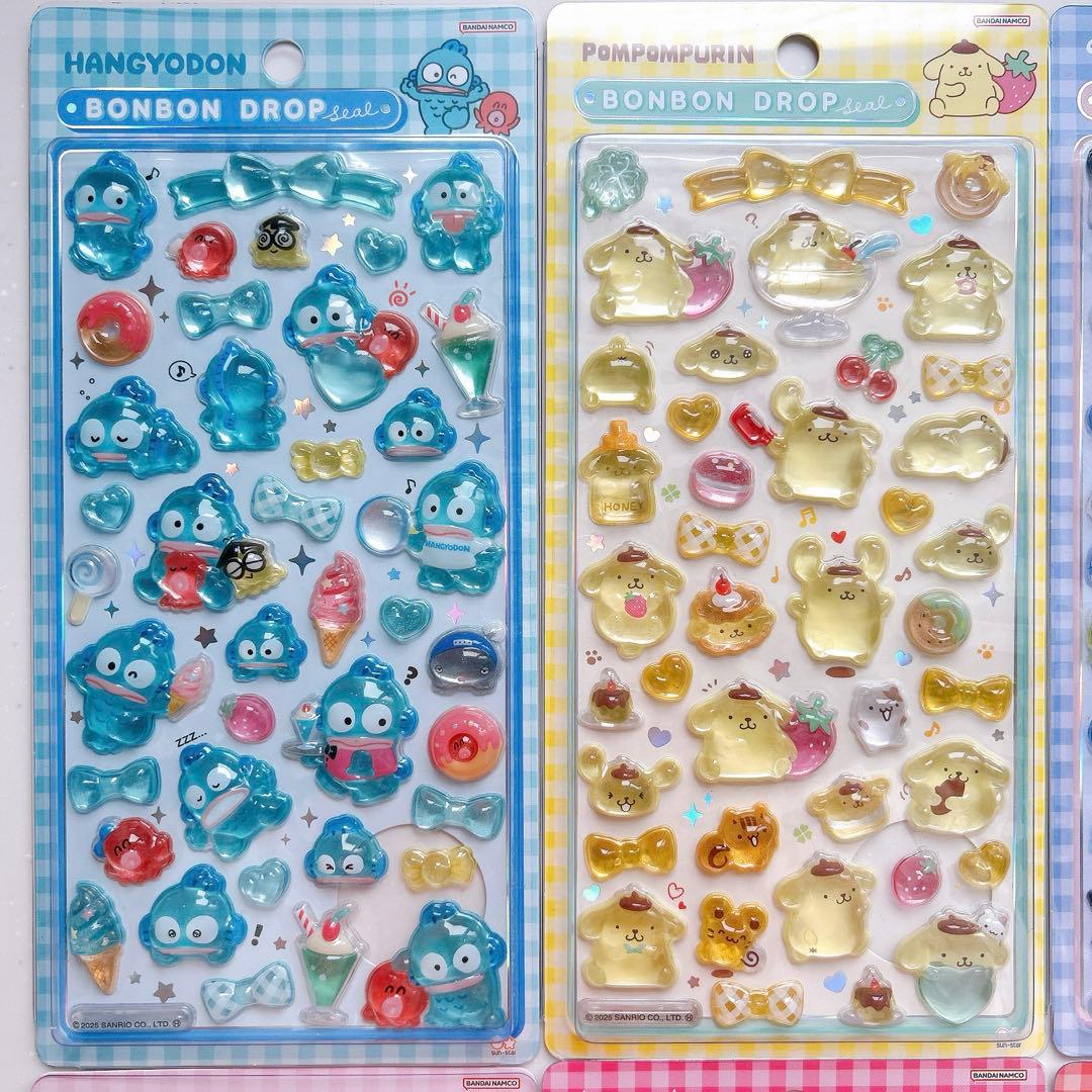 【タイムセール】正規品 ボンボンドロップシール サンリオ 第2弾 全8種セット