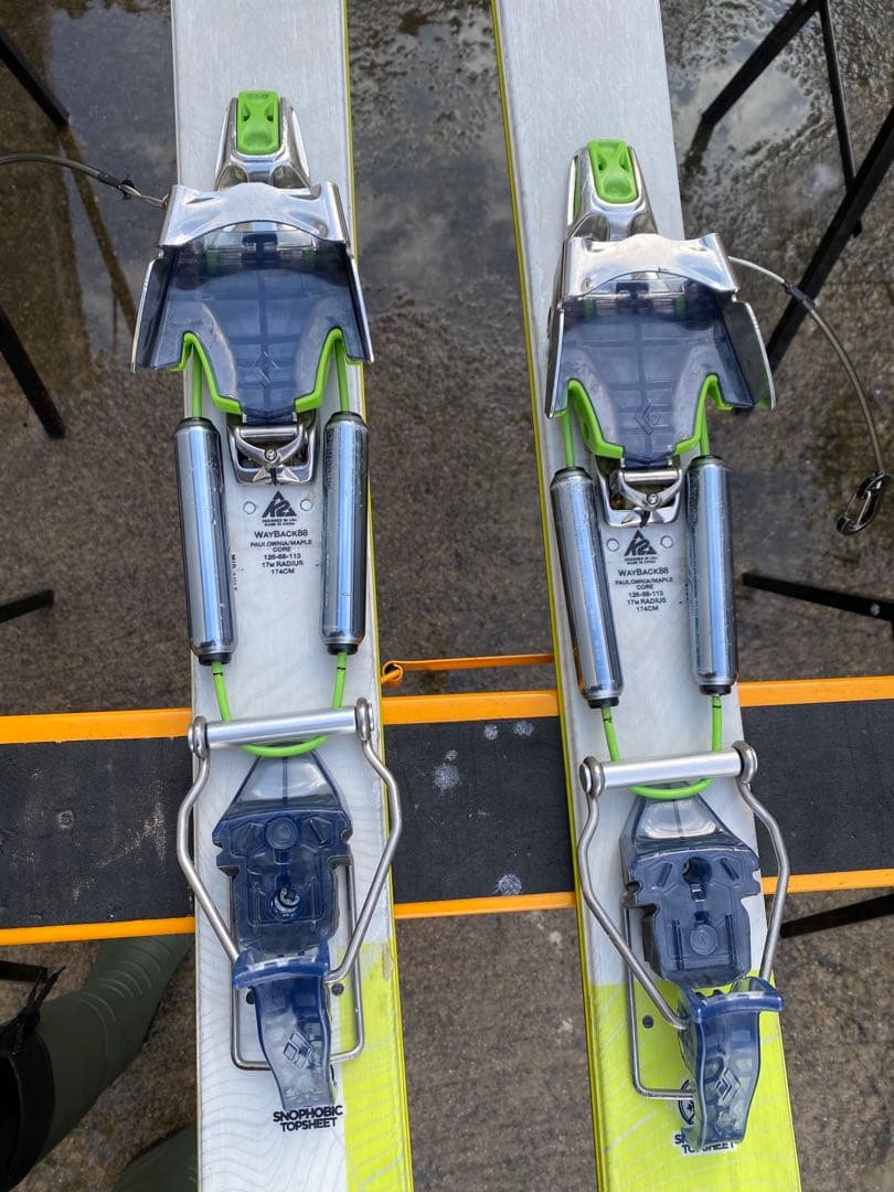 K2 WAYBACK88 174㎝ テレマーク　クライミングスキン付き