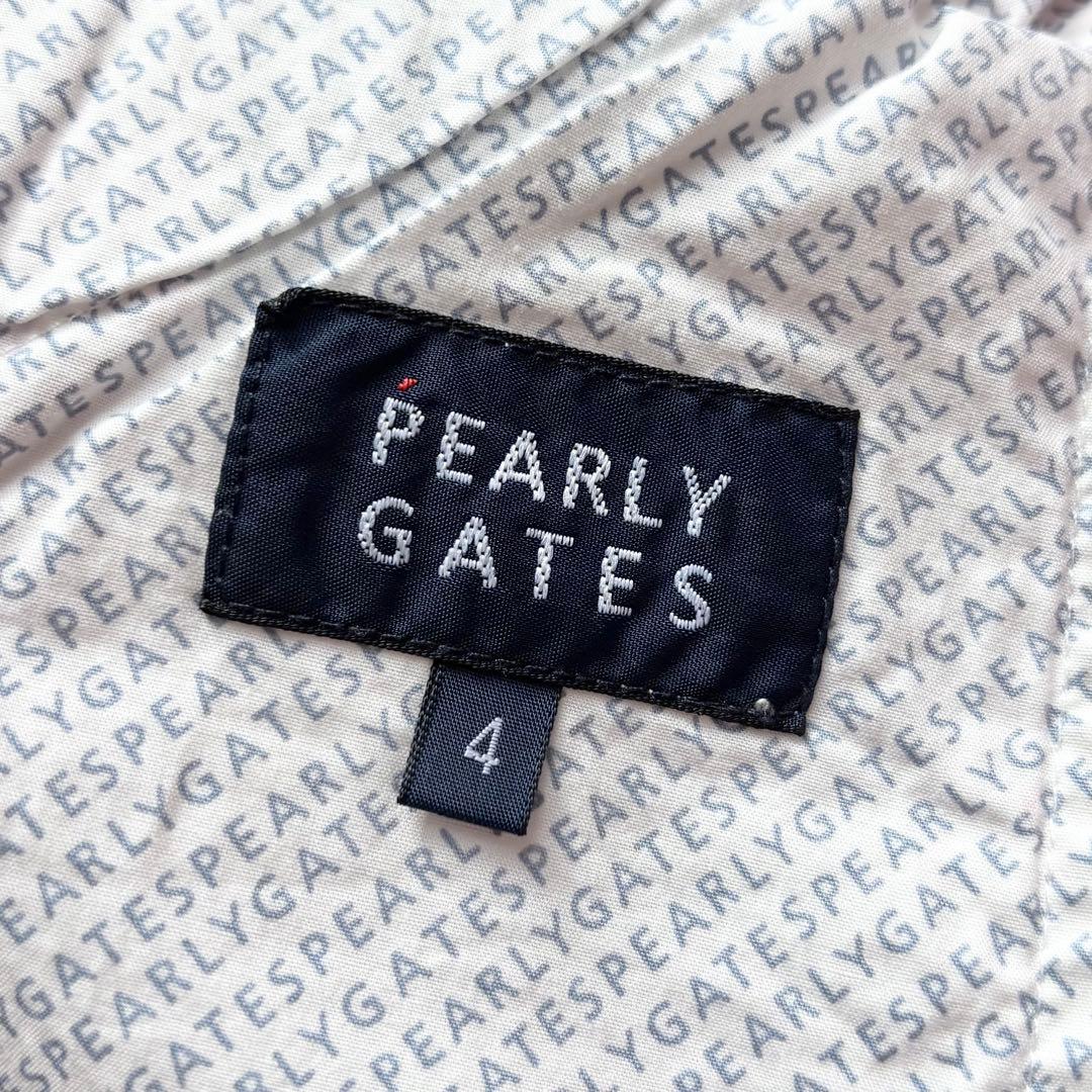 【美品】PEARLY GATES 星条旗 総柄 ストレッチロングパンツ ロゴ刺繍