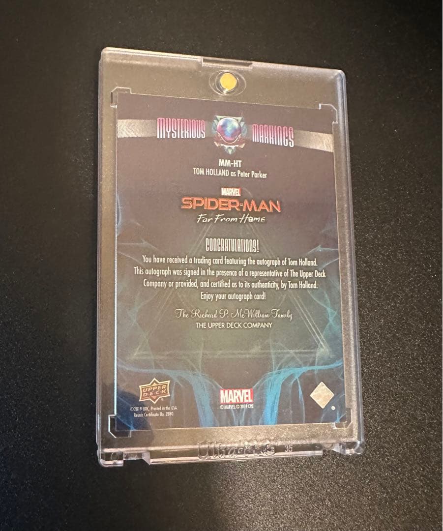 upper deck トム ホランド スパイダーマン 直筆サイン