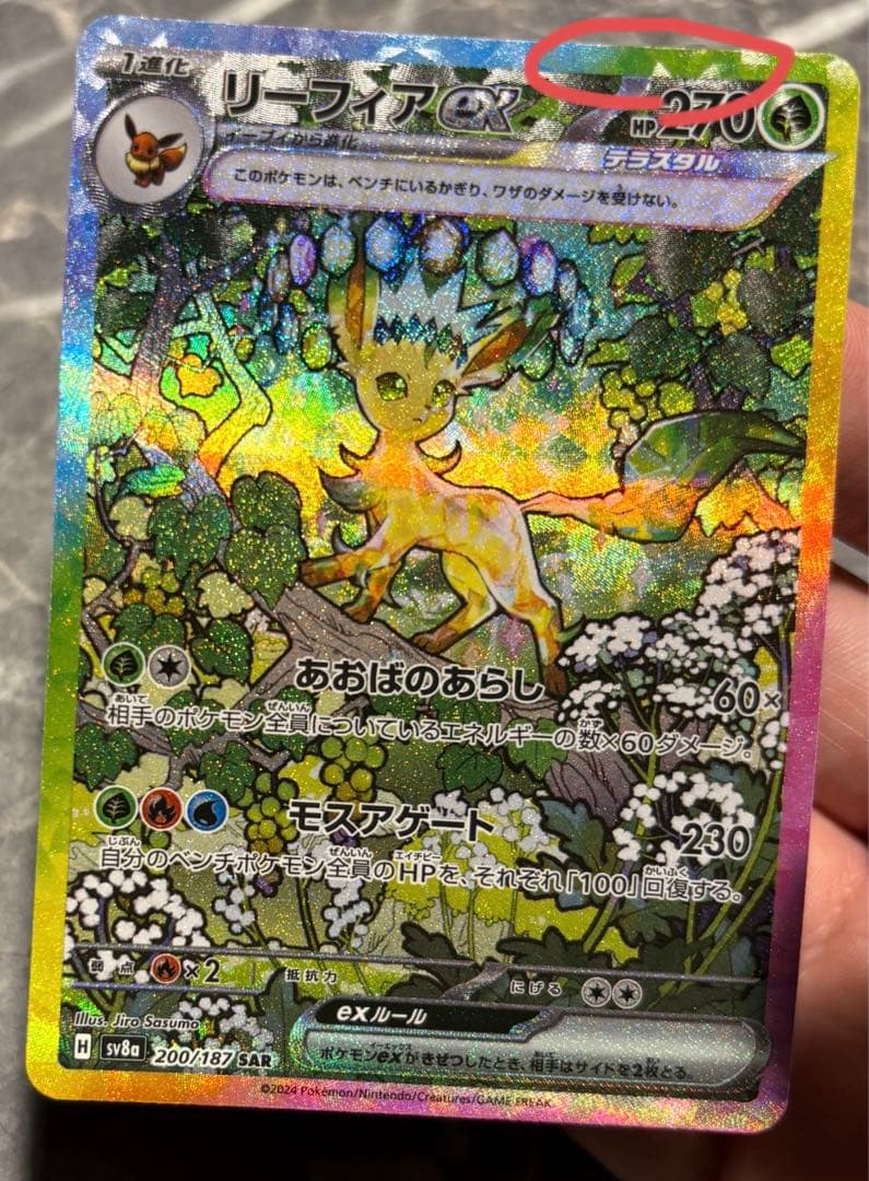 リーフィアex SAR SV8a テラスタルフェス センタリング良好