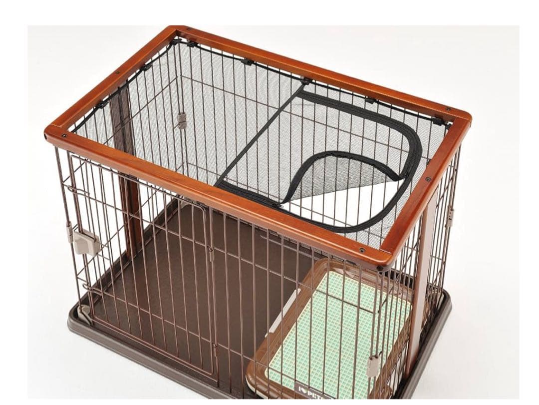 【新品未開封】犬用ケージ　ウッドワンサークル　天井ネット付　ホワイト