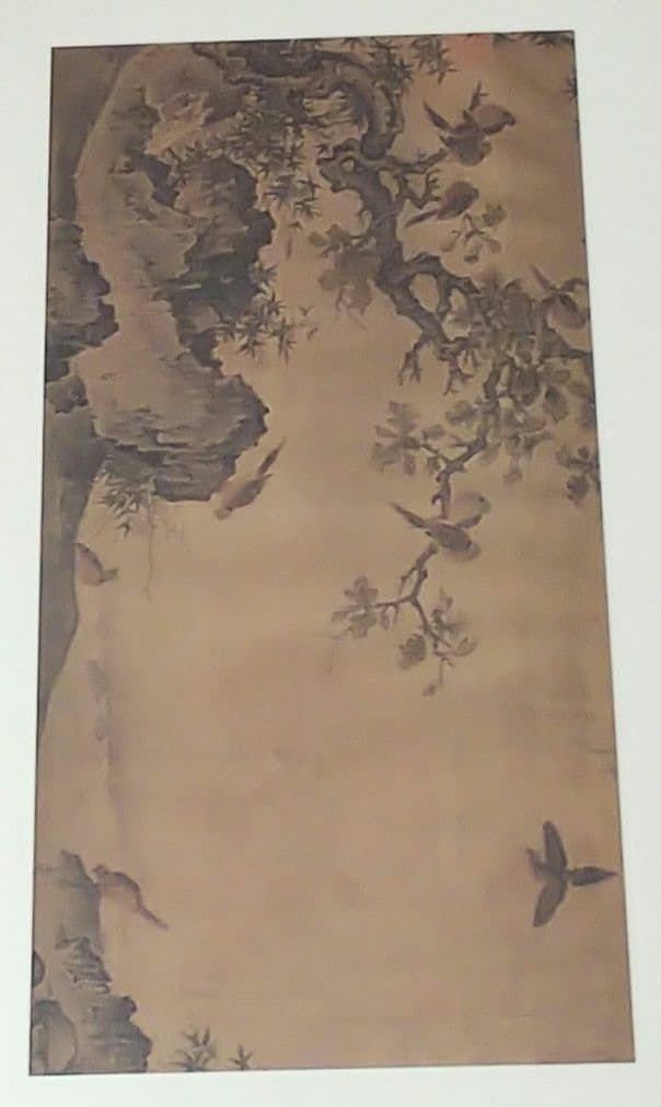 中国美術　五代 黄筌（10世紀）【竹石錦鶏図】 複製画 中国画　水墨画　絵画