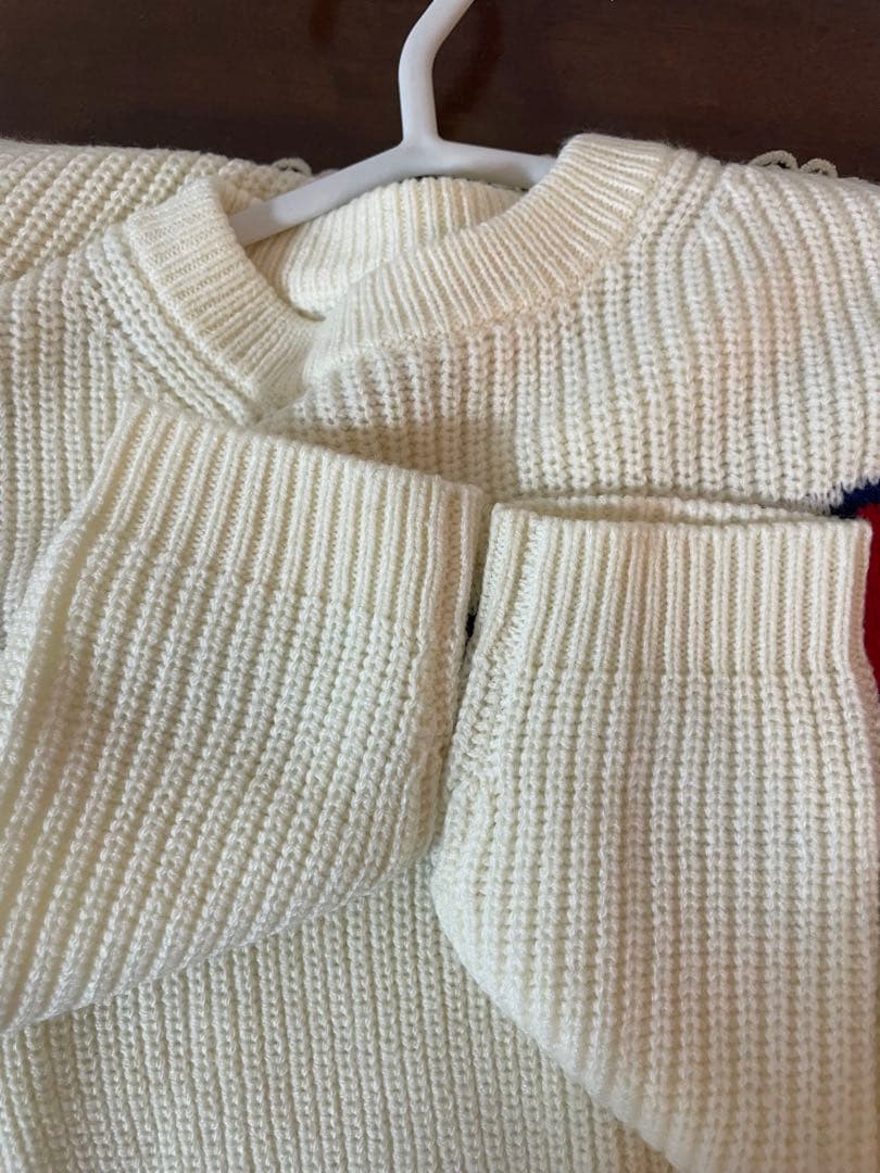 archivio ロゴ入りクリームセーター