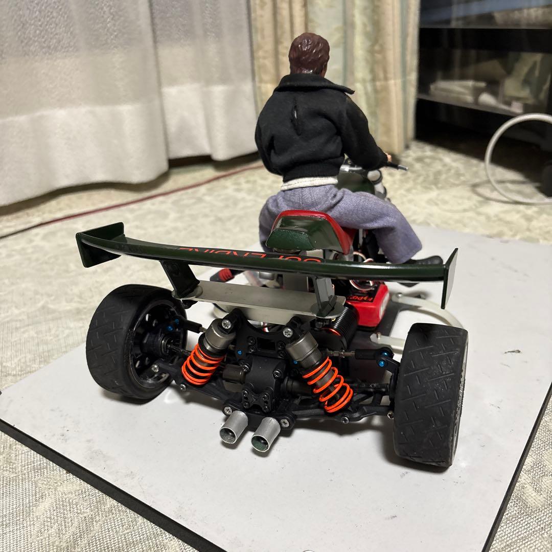 電動ラジコンバイク　３輪トライク　ラジコンライダー人形セットメカ付きセット