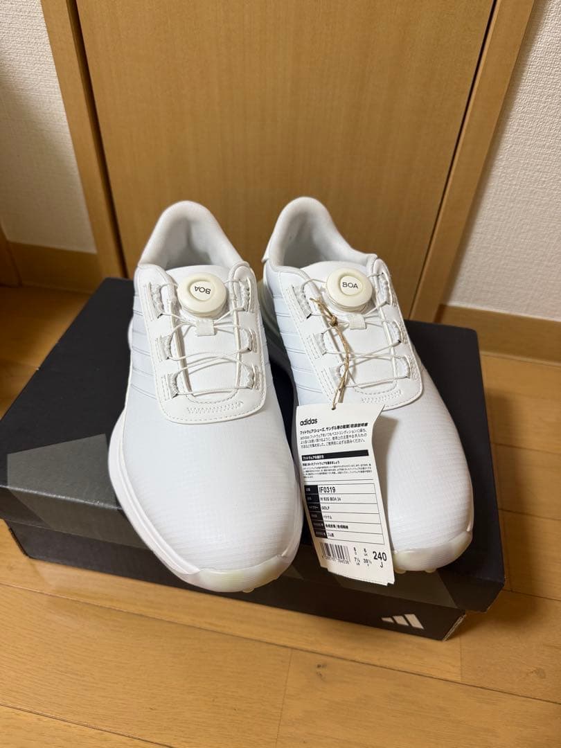 【値下げ】adidas ゴルフ　スパイク　24cmホワイト