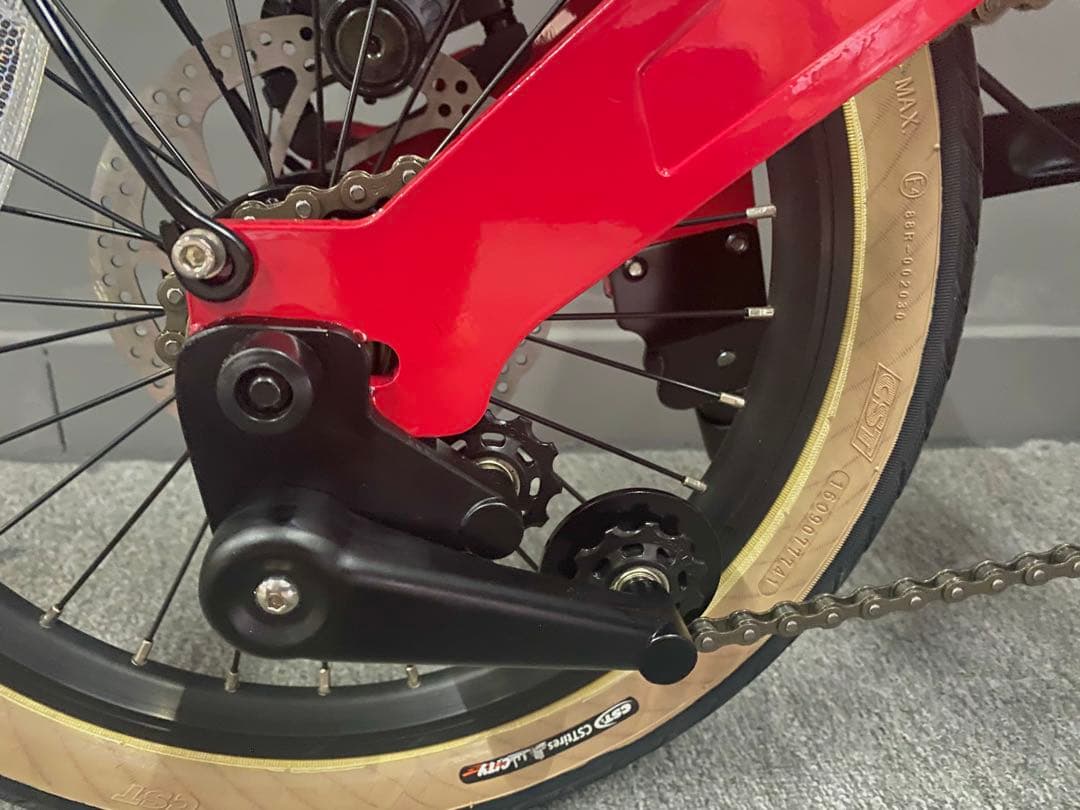 16インチ 軽量アルミPANTHER 三折りたたみ自転車 シングルスピード