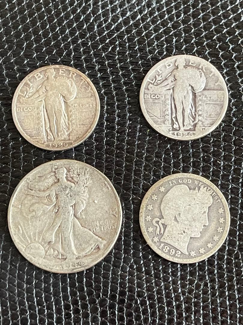 アメリカ古い銀貨セット 1924 1926 1944 1892