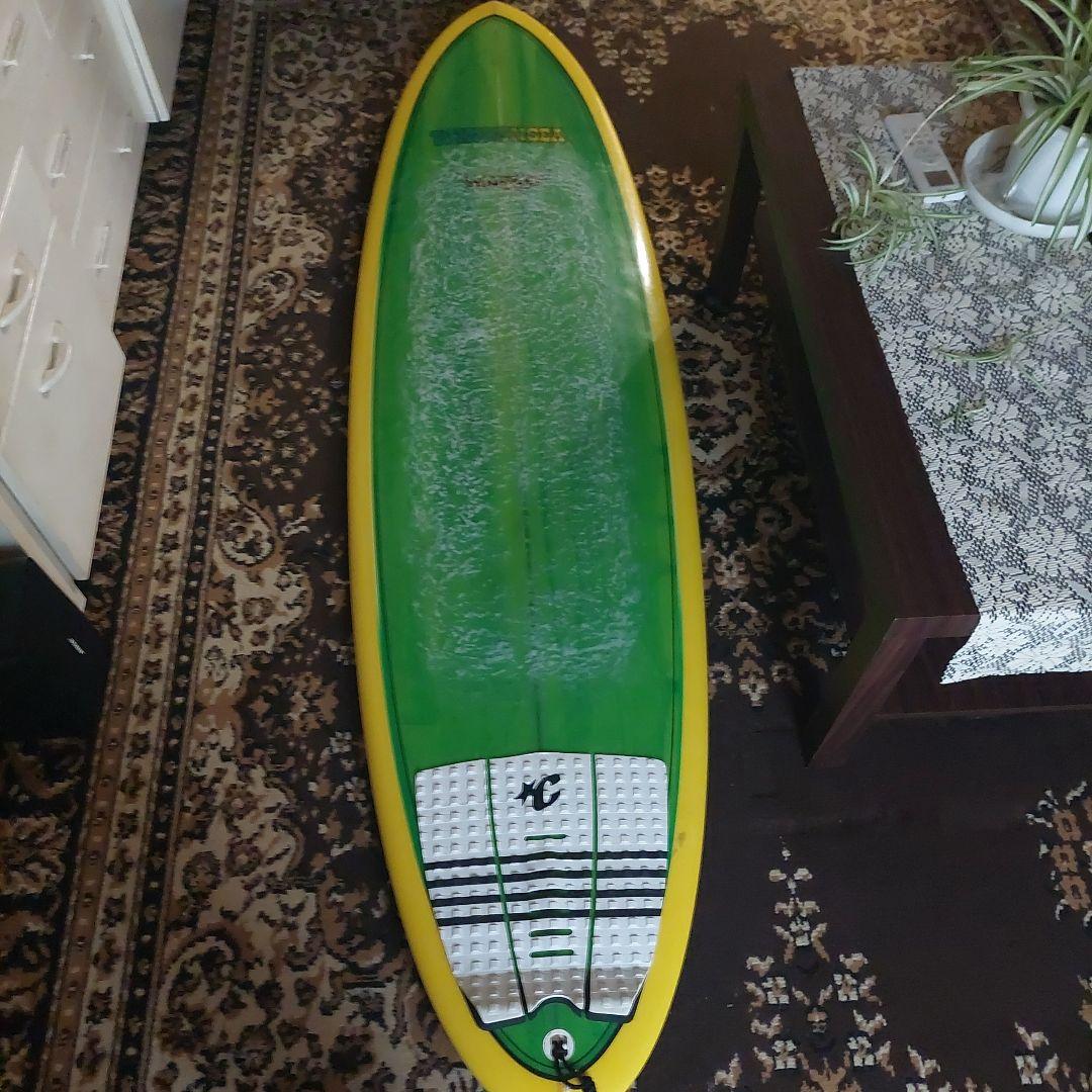 WINDANSEA ロングボード 6.6フィート グリーン/イエロー