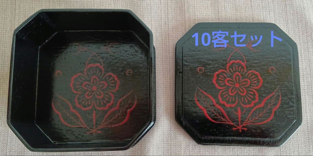 【ミニサイズ縁高】10個組　蓋付き漆器