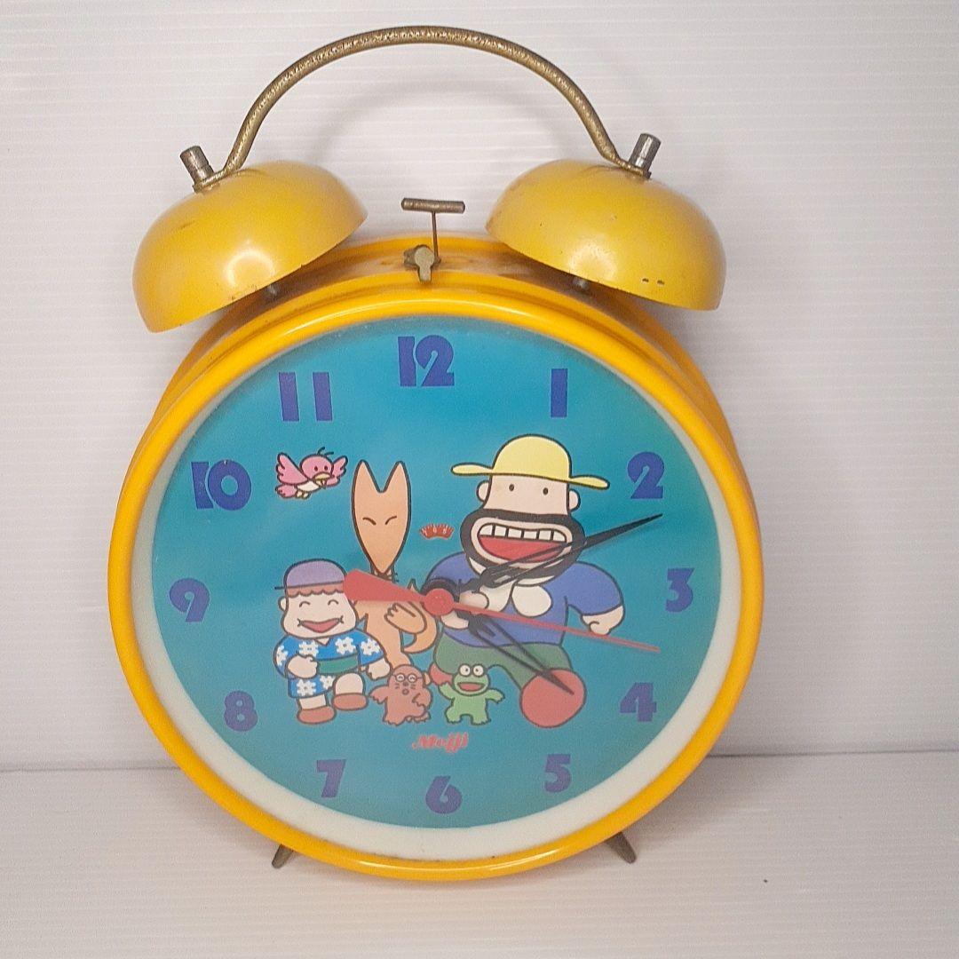 カールおじさん　キャラクターアラーム時計 イエロー　レトロ