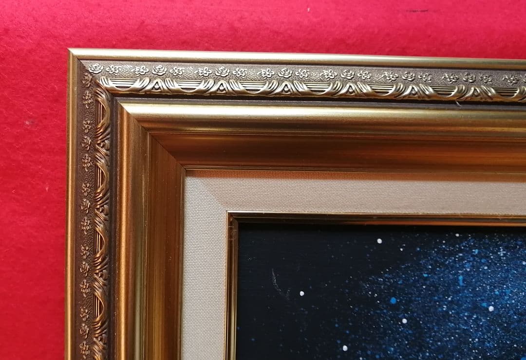 絵画　アクリル絵　キャンバス　額縁 ライオン　原画