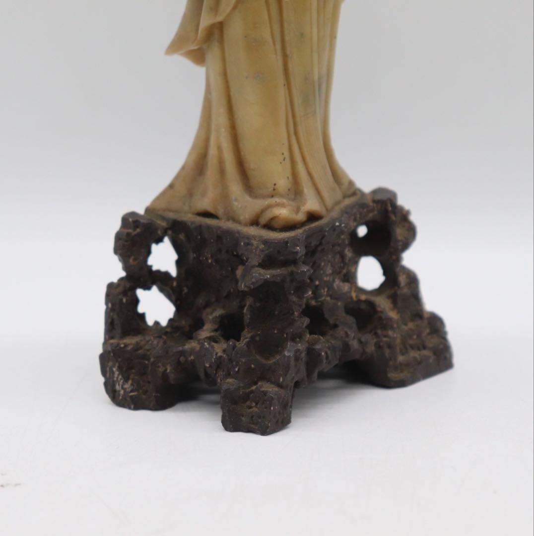 中国　寿山石製　仙女　置物　送料込み250731