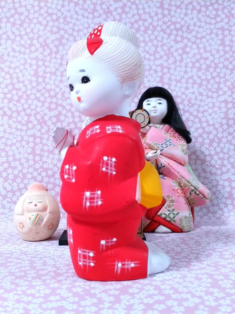 博多人形・木目込み人形・土鈴 まとめ売り 4点 日本伝統工芸 置物