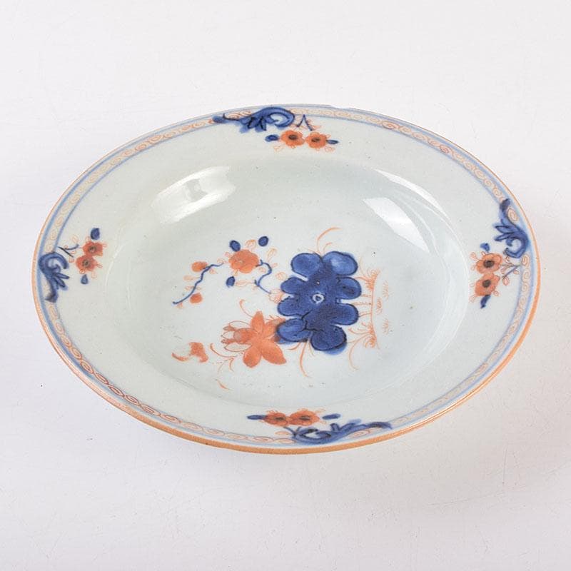 中国　天啓赤絵　花文七寸皿　M　R8969