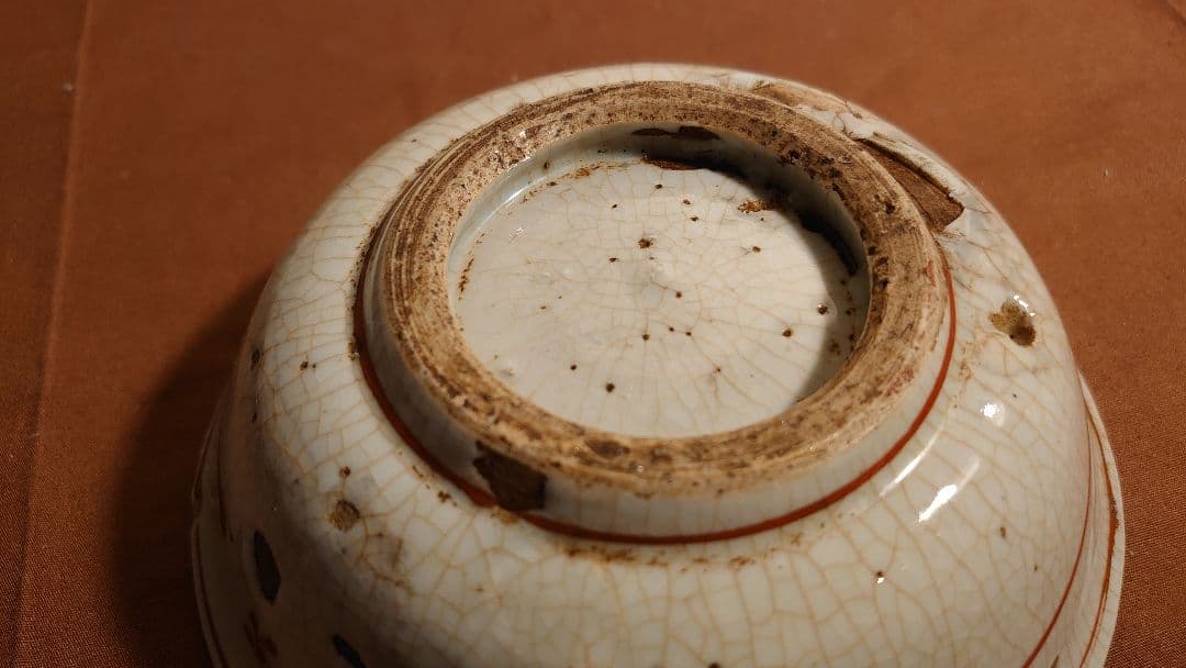 呉須赤絵　赤絵　春日山窯　木米　古玩　中国美術　アンティーク赤絵　蔵出し　１客