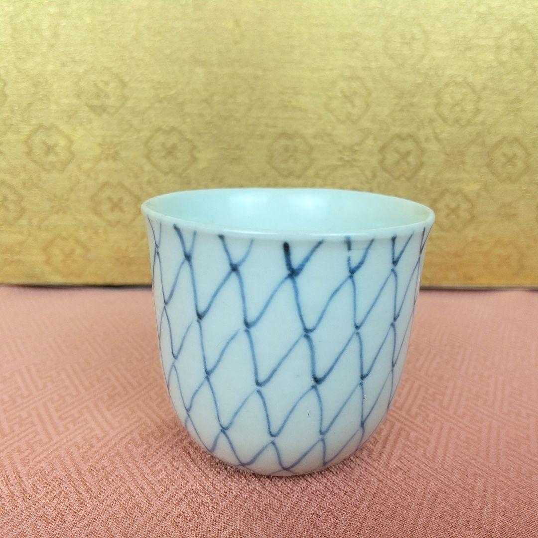 【お値下げしました！】古伊万里　覗　染付　網手