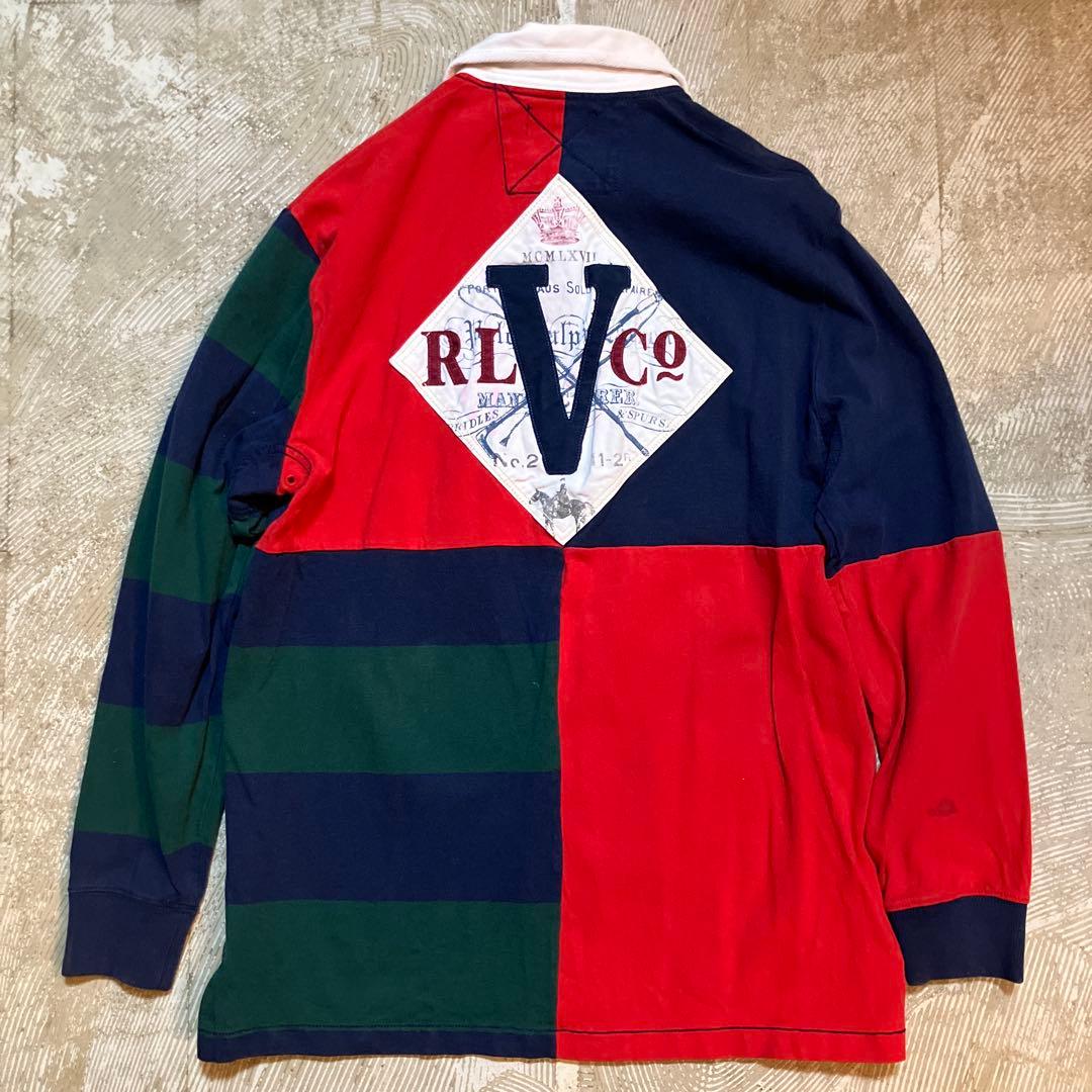 90s Polo Ralph Lauren ラガーシャツ 刺繍 ポロ ラルフ
