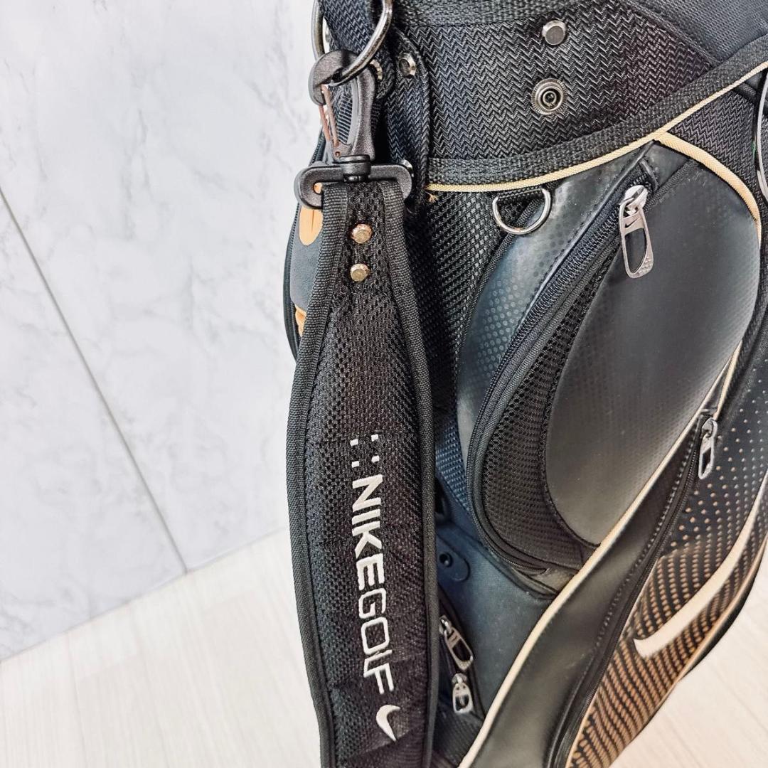 NIKE GOLF キャディバッグ 9インチ ゴルフバッグ 黒 軽量 ブラック