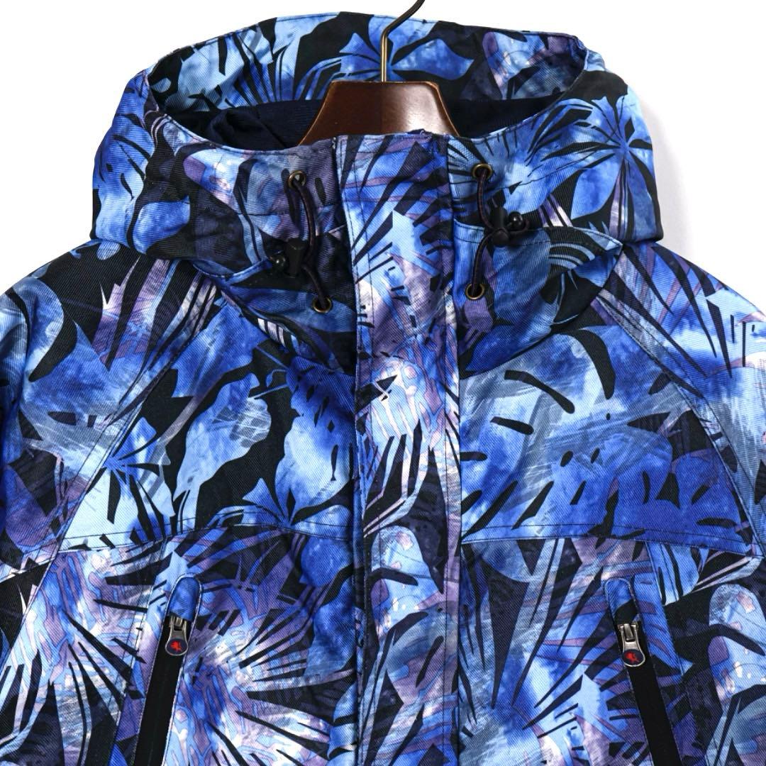 H4724-108◾️ポンタペス ボタニカル柄スノボ　スキーウェア　ジャケット