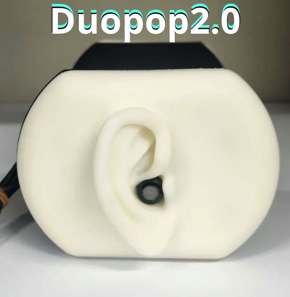DuoPop2.0 バイノーラルマイク　ASMR 録音　シリコン擬似耳 高感度
