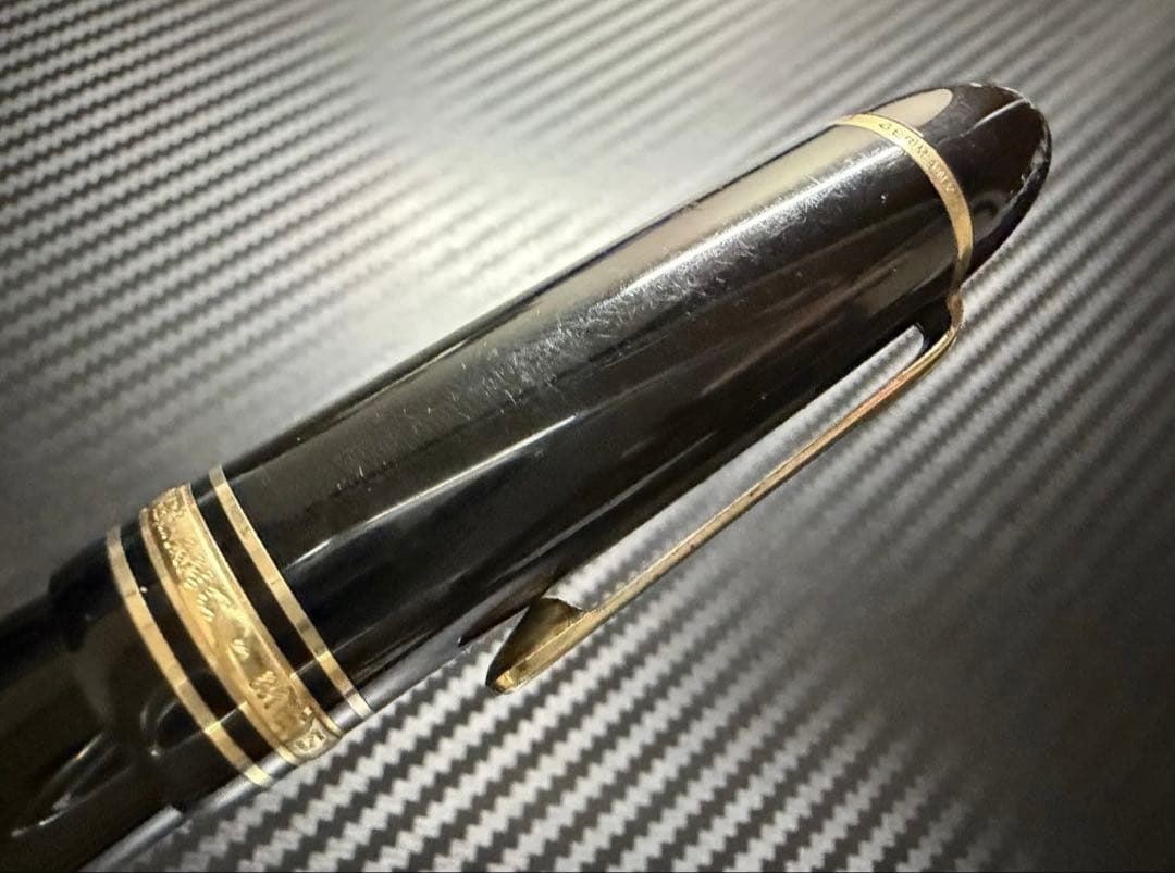 美品 縦溝芯 モンブラン 149 18C 3帯 F 細字 万年筆