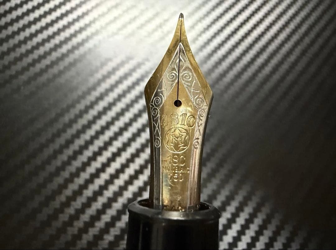 美品 縦溝芯 モンブラン 149 18C 3帯 F 細字 万年筆