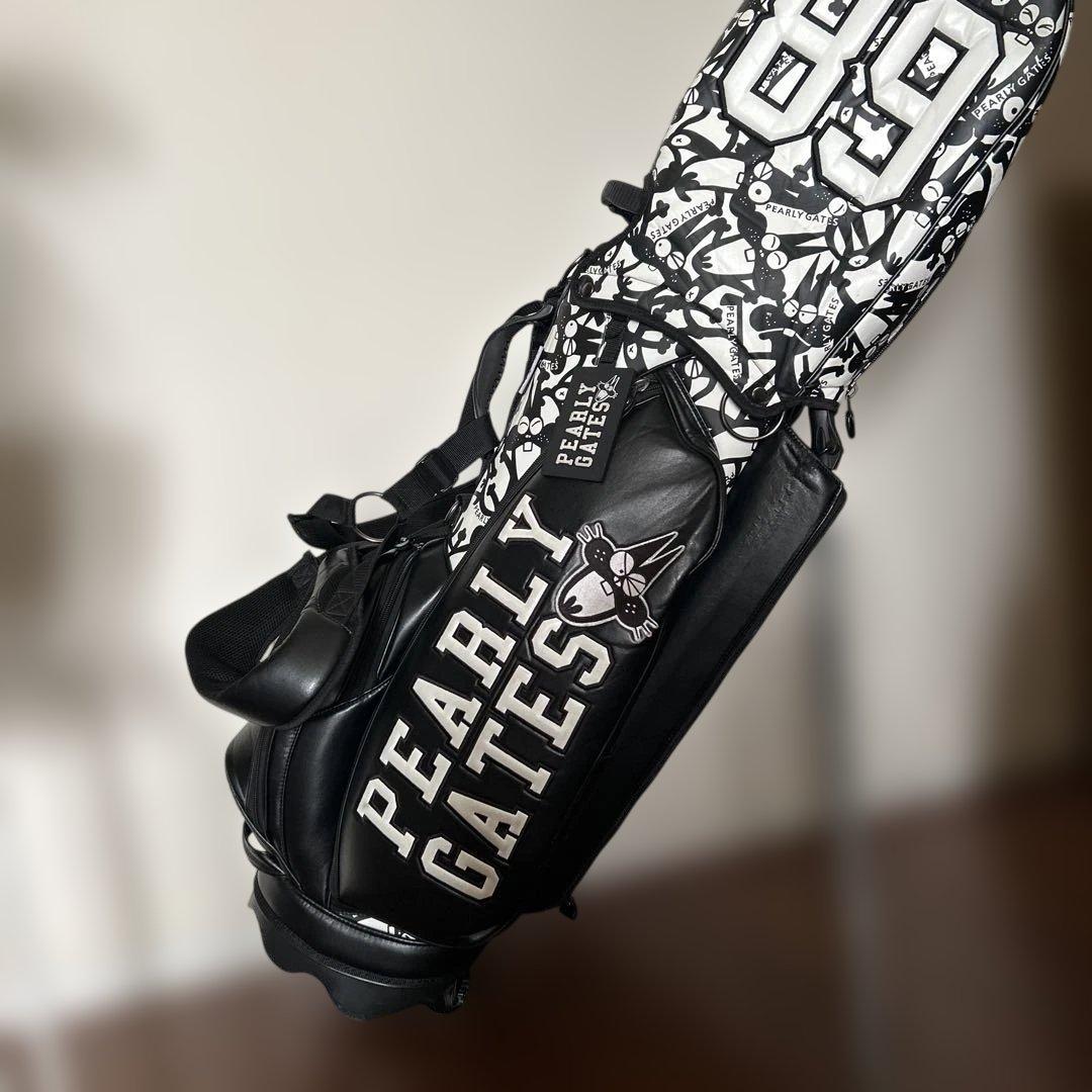 PEARLY GATES キャディバッグ ブラック/ホワイト