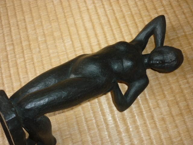 本物 美品 1980年代◆日展顧問 彫刻家 雨宮敬子「裸婦・女性像」ブロンズ彫刻