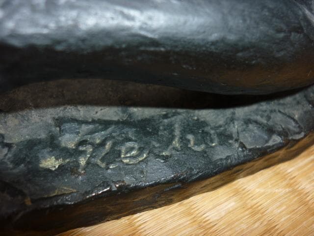 本物 美品 1980年代◆日展顧問 彫刻家 雨宮敬子「裸婦・女性像」ブロンズ彫刻