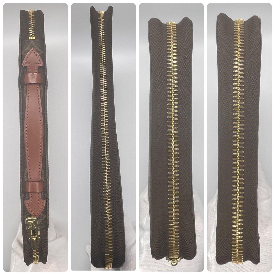 ルイヴィトン ポッシュ エスカパド モノグラム トラベルケース 長財布 ブラウン