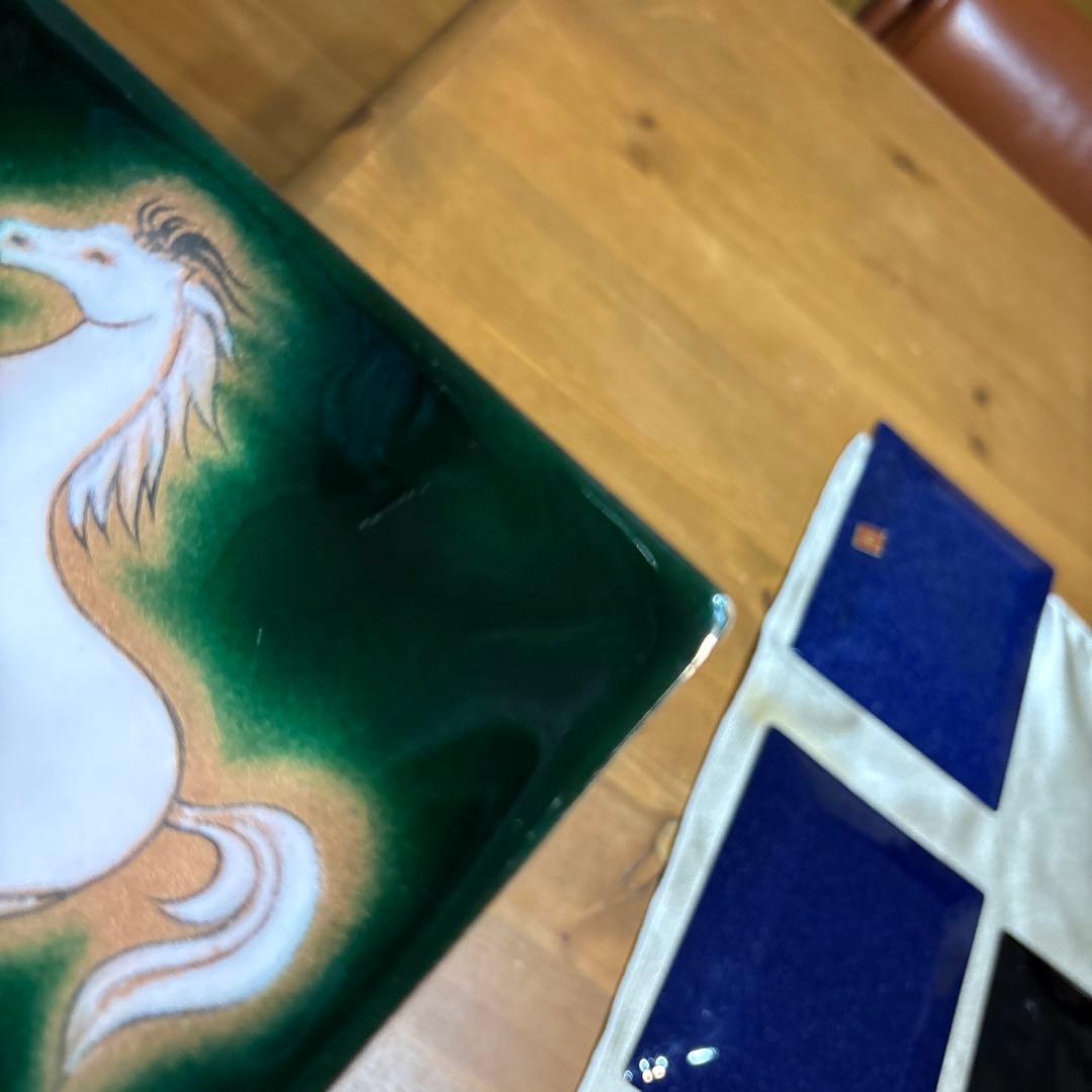 レア ヴィンテージ 安藤七宝店の七宝焼の飾皿　8枚セット