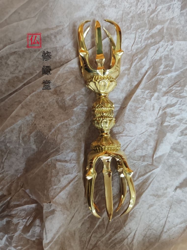 【修縁堂】真言宗 法器 仏具 五鈷杵 銅製 法器 密教法具