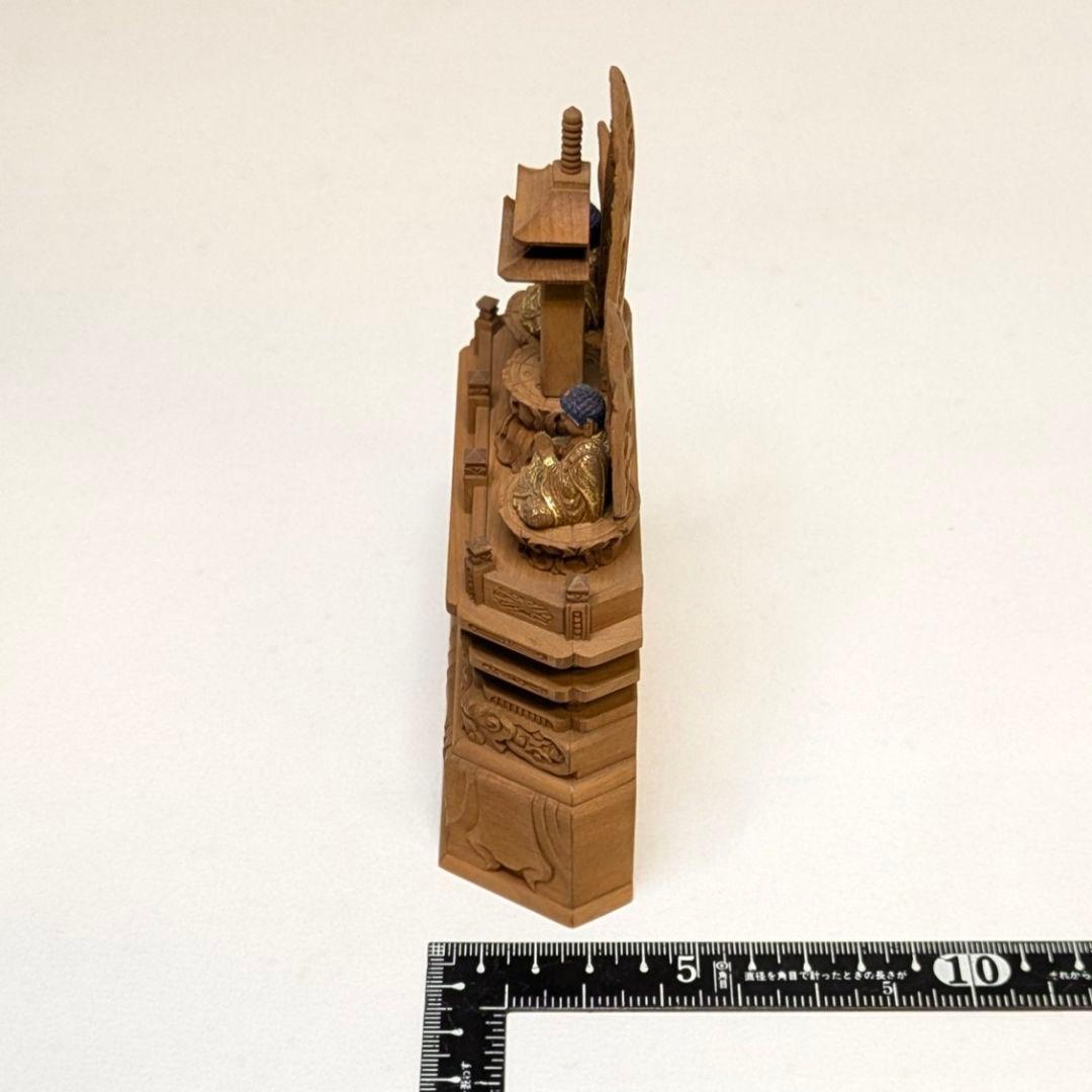 【セール・新品】 日蓮聖人　三宝尊　金泥　上彫り　総高さ約14.5㎝　日蓮