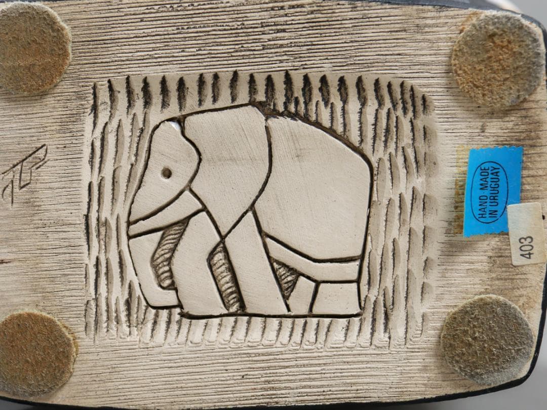 アーテサニア・リンコナダ ゾウ ペア 19.5cm 象 陶製 置物