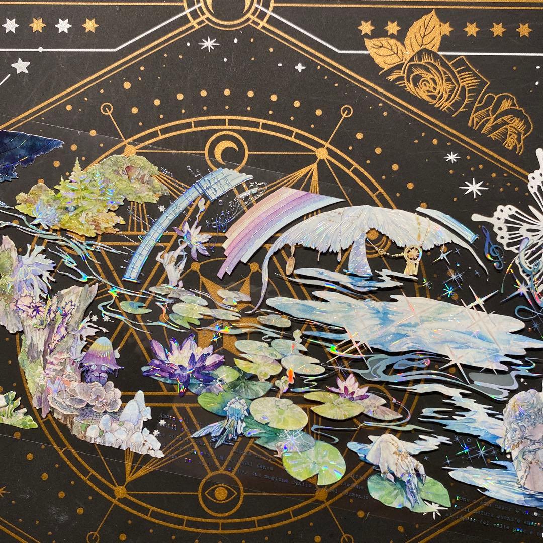 【9192】海外　マステ　中古巻貝殻光マスキングテープ　人物　自然　生物　装飾系