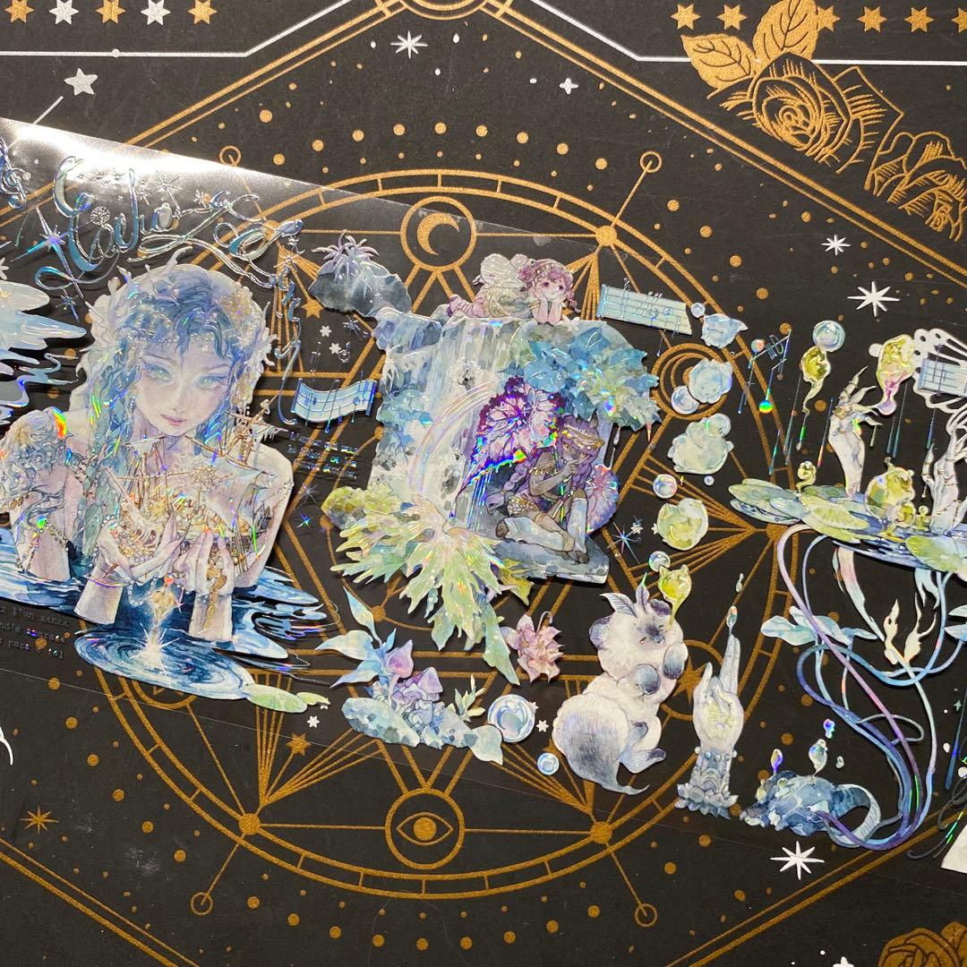 【9192】海外　マステ　中古巻貝殻光マスキングテープ　人物　自然　生物　装飾系