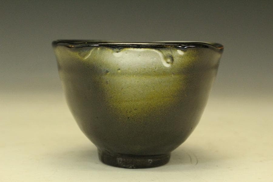 信楽焼 湯呑 冬華 高橋政男 在銘 箱入 無形文化財 未使用(メ1074)