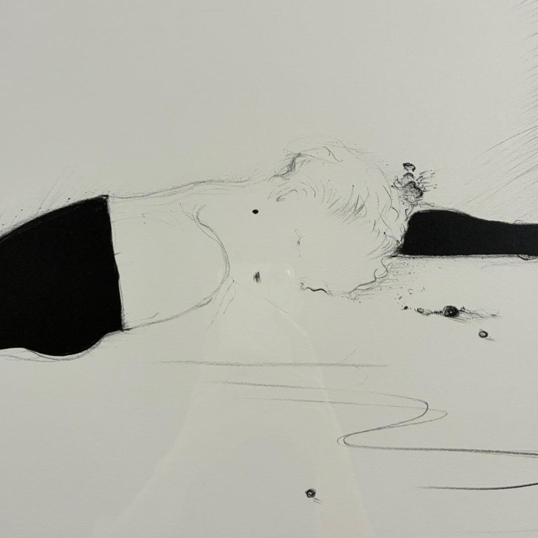 美品 天野喜孝「予感」リトグラフ 直筆サイン入 限定品 お洒落な額装 FF