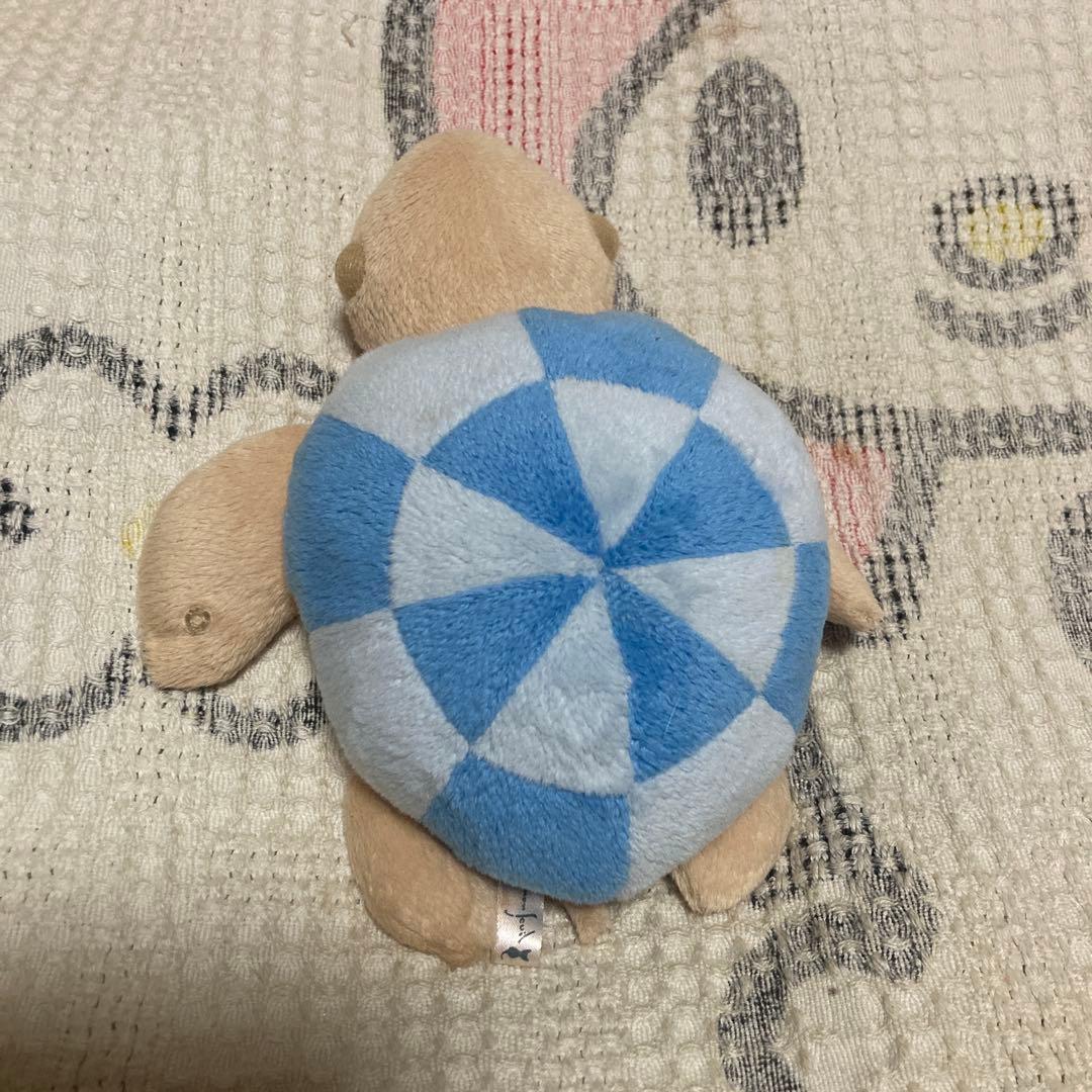 モンスイユ　MAY BLUE カメ　ぬいぐるみ　中古品　穴あき有