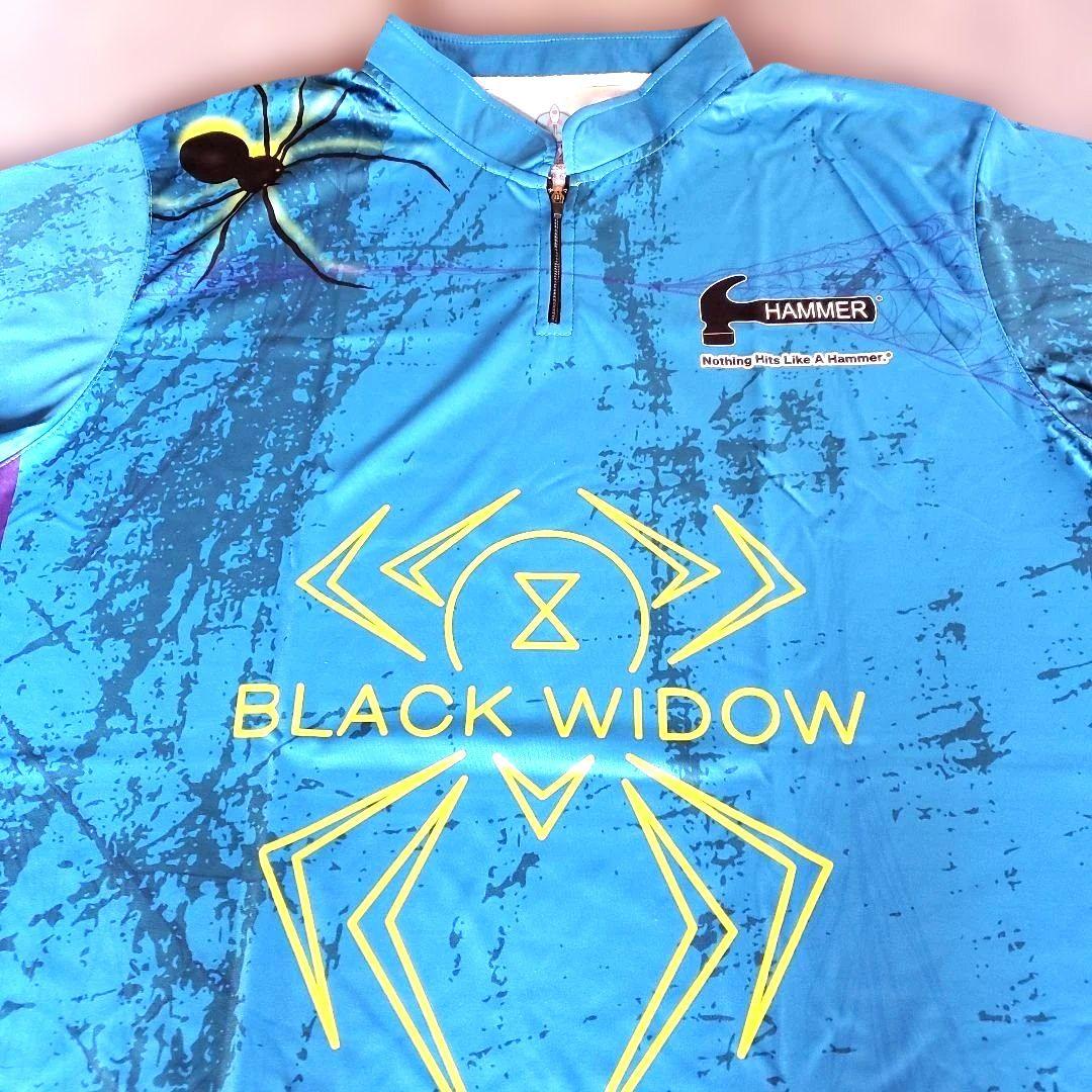 日本未発売✨ブラックウィドー【日本サイズ4L】ブルー　大きめ　ボウリング