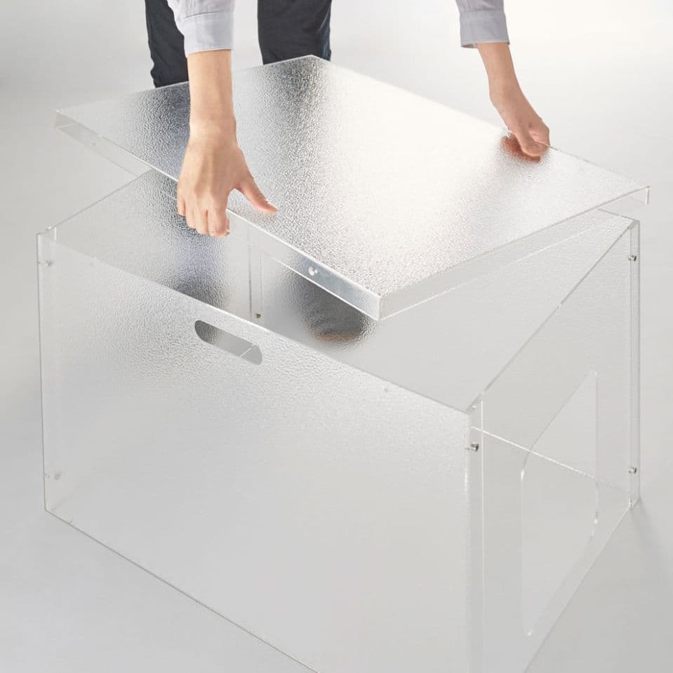 アクリル製　ペット　トイレカバー　ネコ用