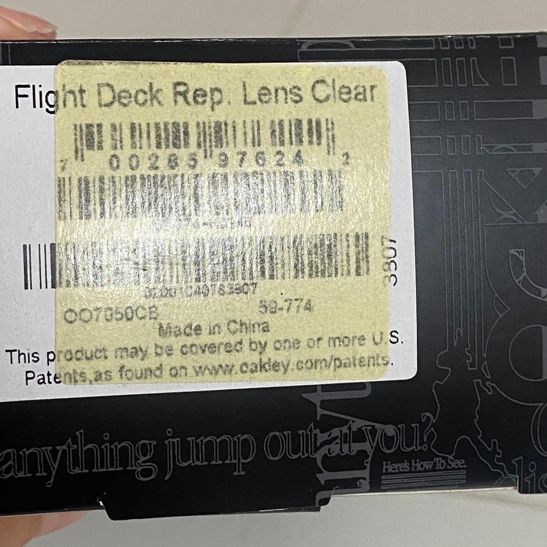 【未使用・正規品】OAKLEY FLIGHT DECK 交換レンズ Clear