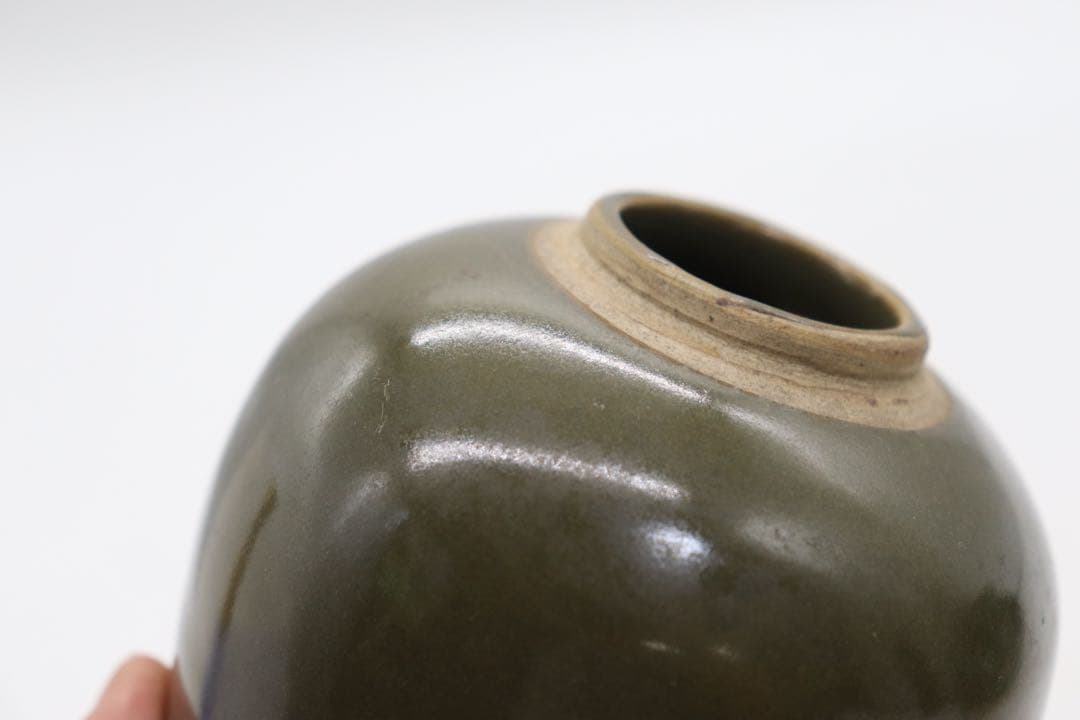 中国　そば釉小壺　送料込み250901